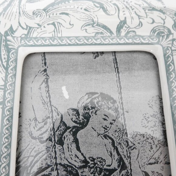 Vintage Charpente Ceramic Tabletop Picture Frame Victorian Floral French Lily - Picture 4 of 7